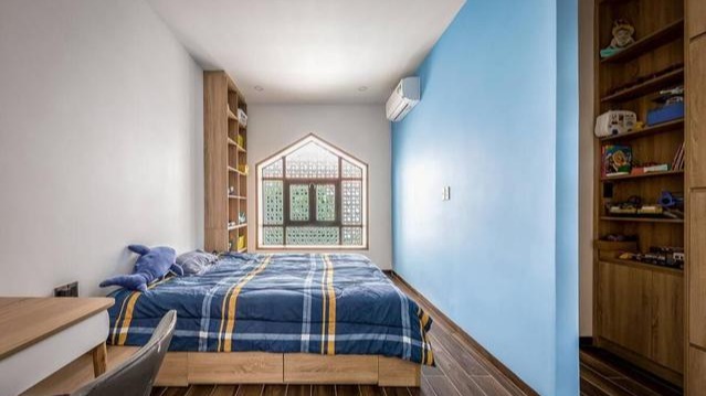 280㎡自建房,三代人各住一层,互不干扰!天井厨房做饭好舒适