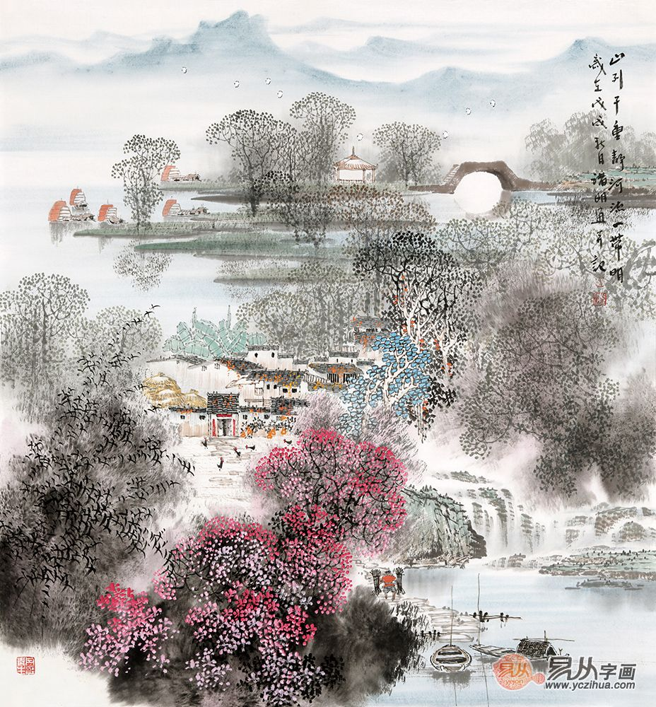 客厅适合挂什么画 这几幅山水画满足一切挑剔