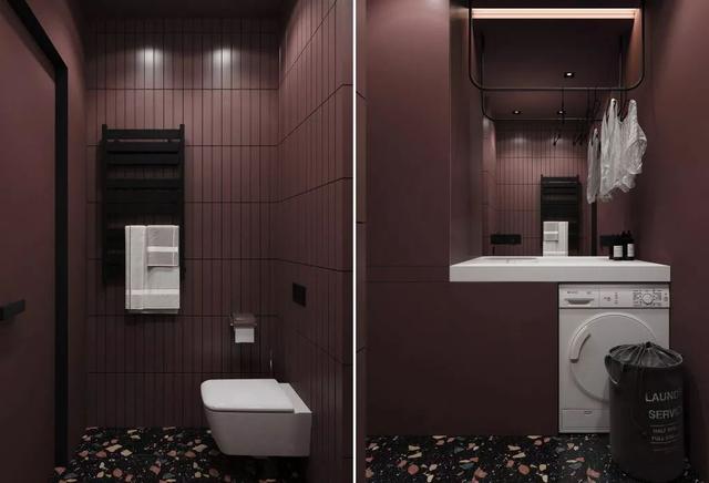 60平米现代设计女王范二居室,粉色调装修气质高贵