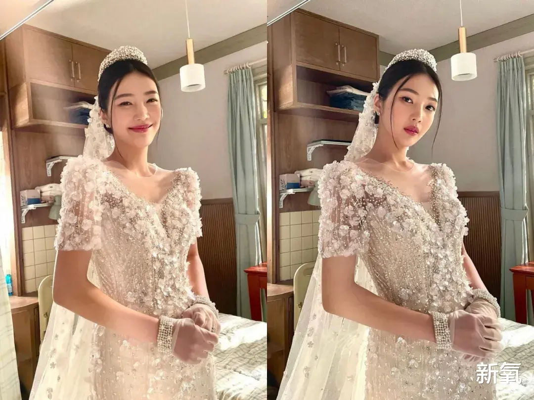 短发 Joy在新剧里的最新婚纱造型美得惊艳！