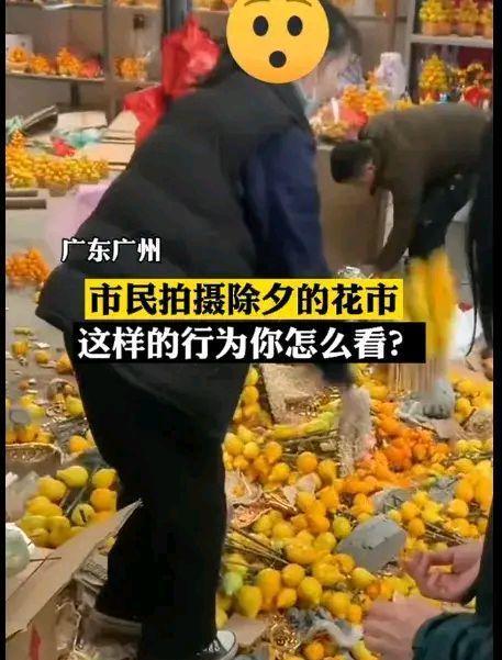 年年如此？广州花市老板这样疯狂打砸年花行为，真是疯狂……