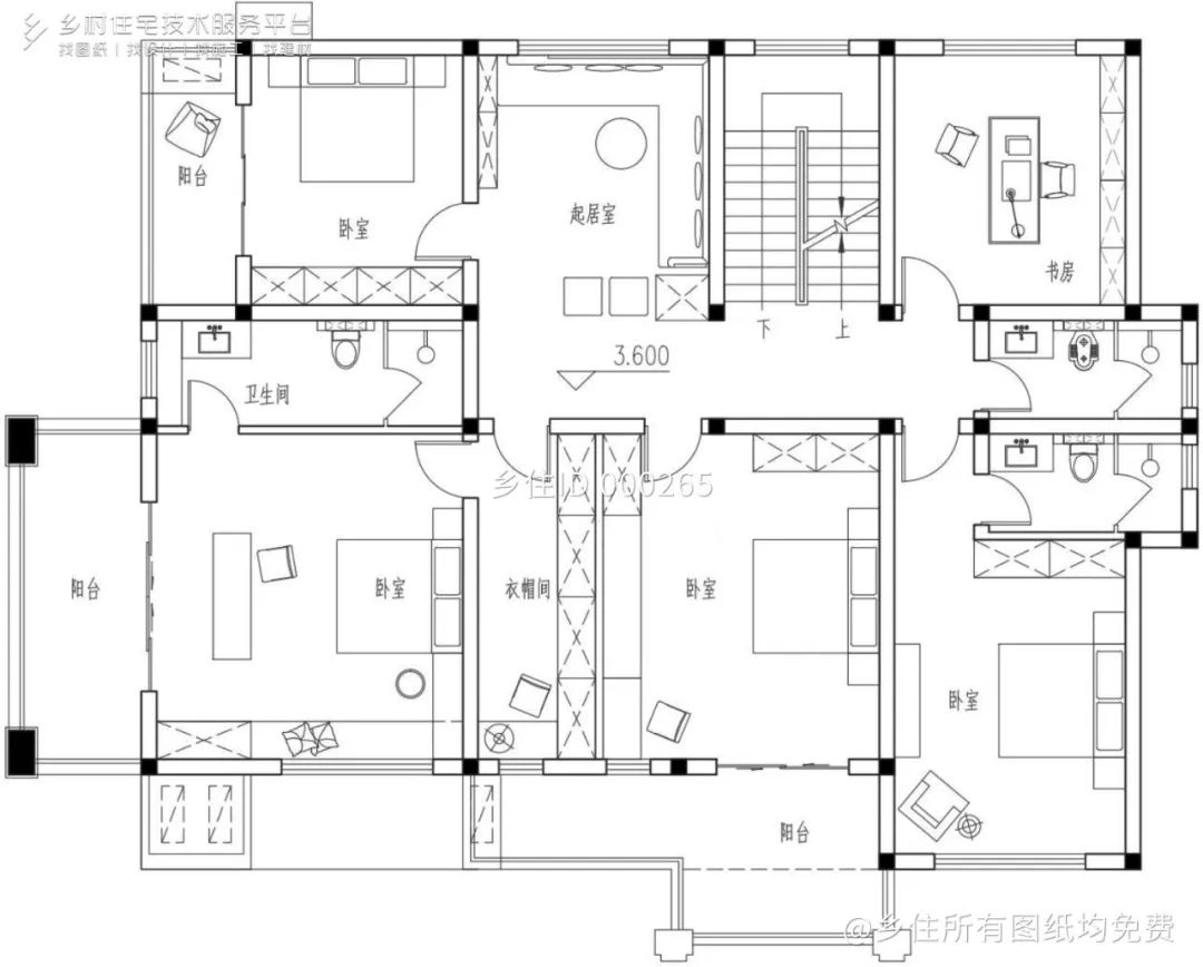 乡住免费图纸土建造价参考90万,面宽18.8m×进深13.1m 二层新中式风格别墅