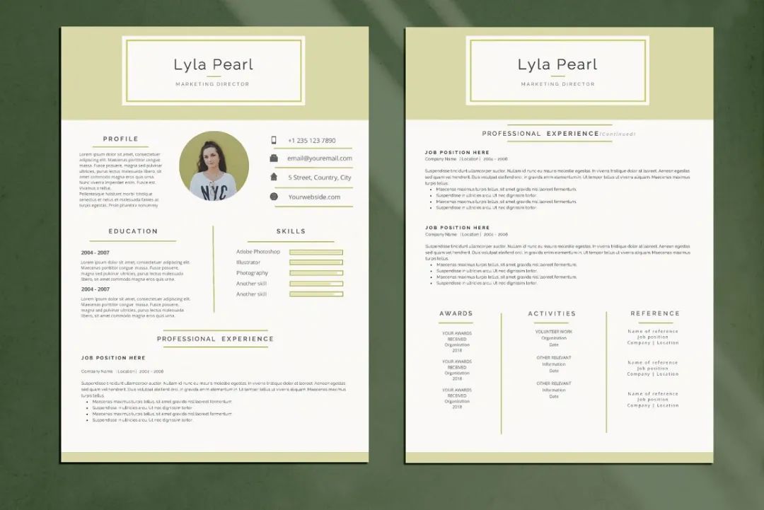 国外简历设计欣赏!加点儿设计感