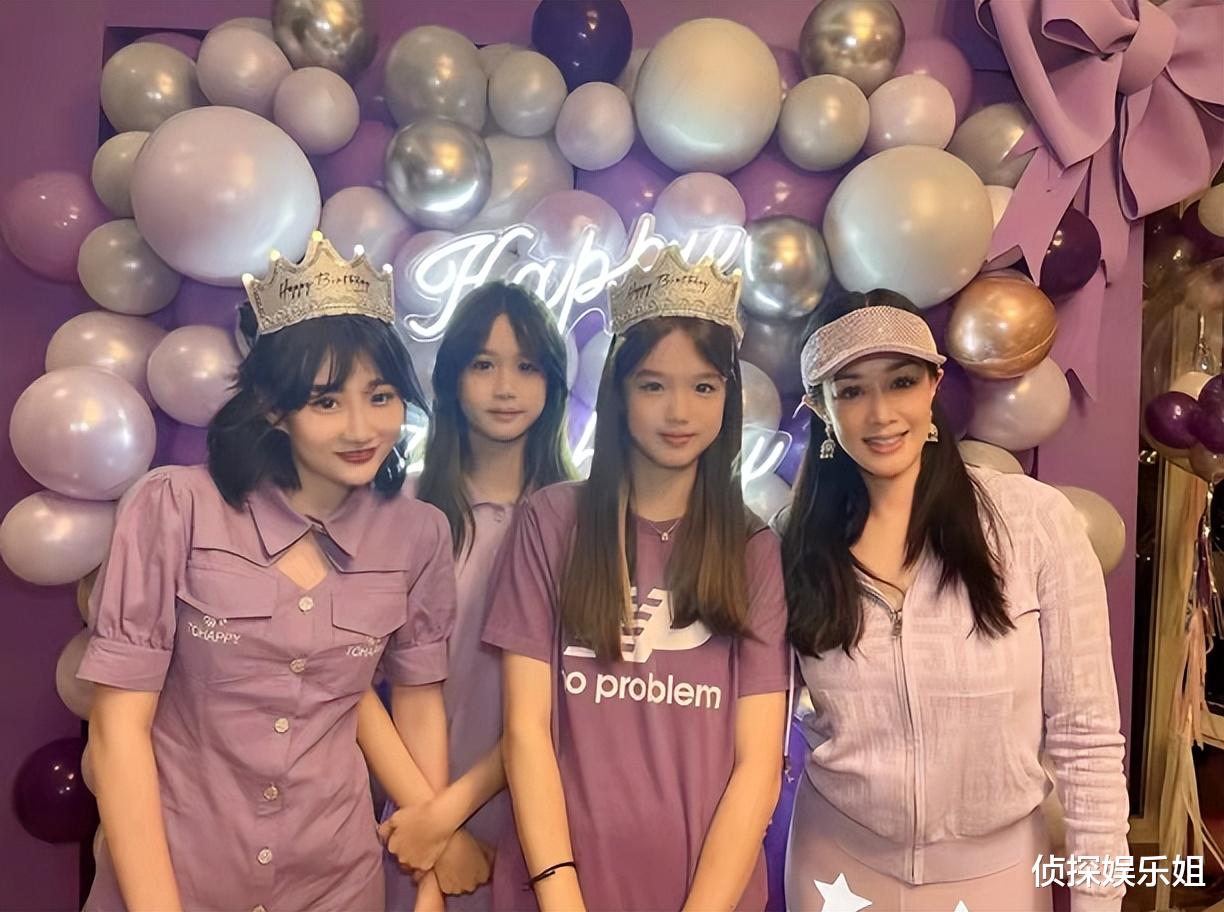 钟丽缇|钟丽缇二女儿晒近照,14岁Jaden染发化妆打扮成熟,身高近一米七