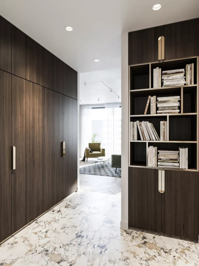 120平做二居室客厅居然敢用姜黄色、草绿色家具,但是还挺好看