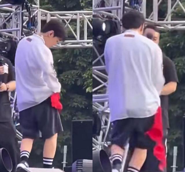 演唱会|韩星Gray舞台上被扔红色内衣，捡起后用其打招呼，举止尴尬遭吐槽