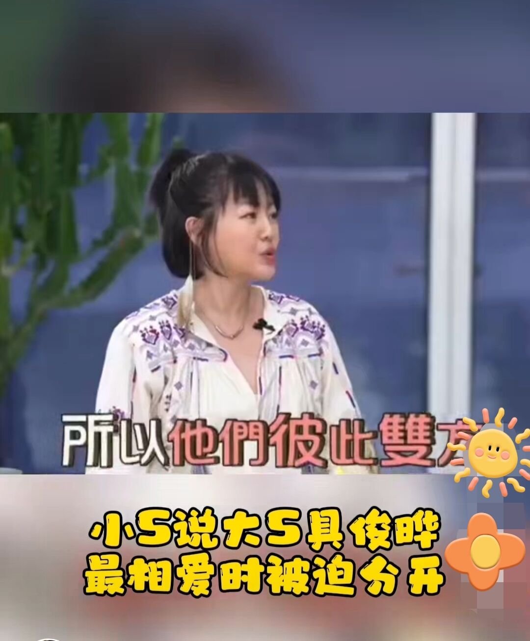 大S|小S节目说漏嘴，道出大S具俊晔分手原因，网友却不买账