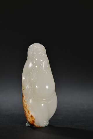 和田玉籽料|和田玉籽料财神爷把件