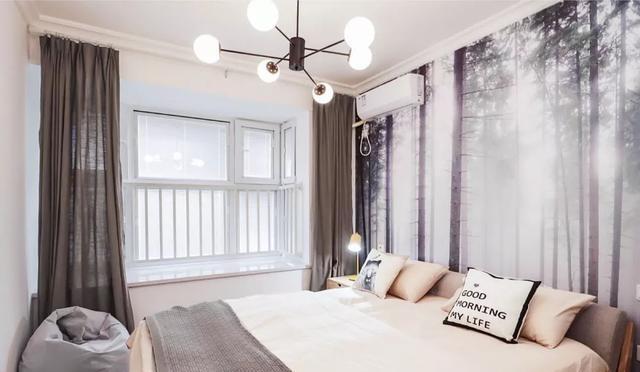 4万块搞定92㎡木色北欧风，不吊顶只贴壁纸刷乳胶漆也好看！