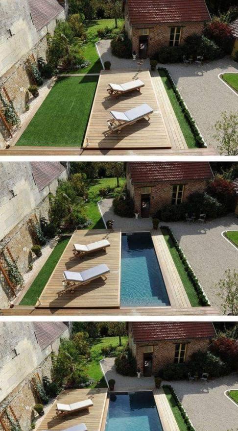 不管是院子还是露台,装个廊架式的泳池,休闲、游泳,蛮享受的