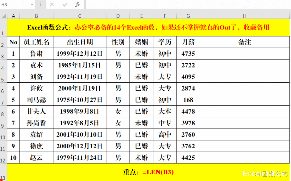 音箱|办公室必备的14个Excel函数，如果还不掌握就真的Out了，收藏备用