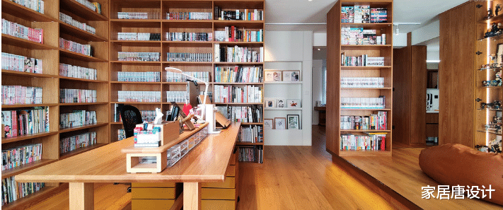 漫画爱好者的家，满足收纳需求，同时兼顾工作和生活