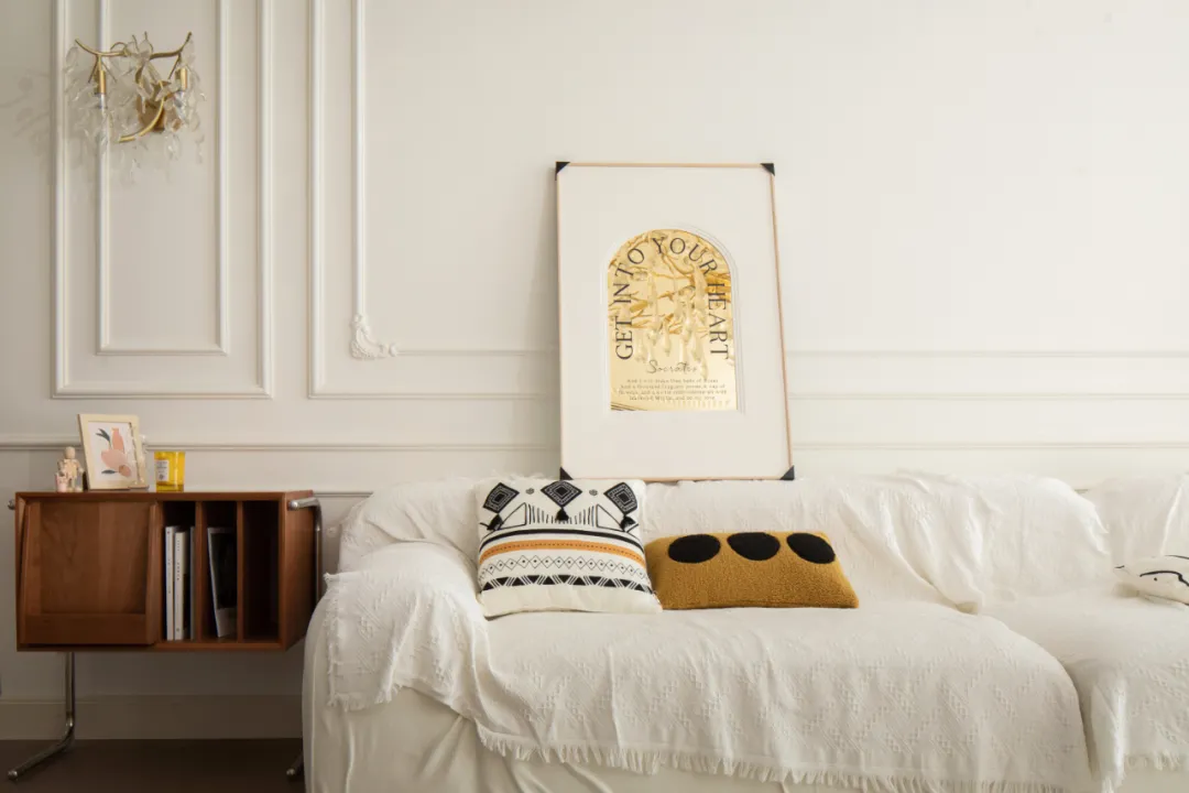 170平米超大落地窗+奶油雾感的梦幻帘，暖阳下的温柔轻法式！