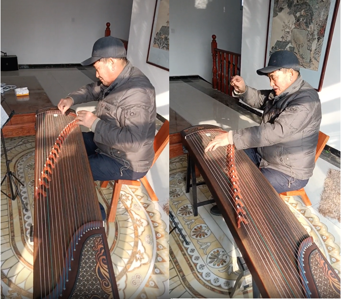 朱之文|大衣哥朱之文罕秀弹古筝！手指粗糙宽大表情陶醉，出门逛街像领导