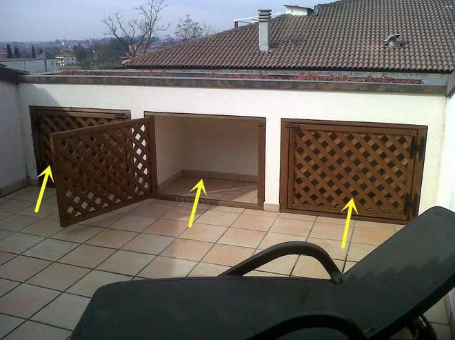 露台既然不让封,不如沿墙打一排柜子,当成杂物间,谁能多嘴?