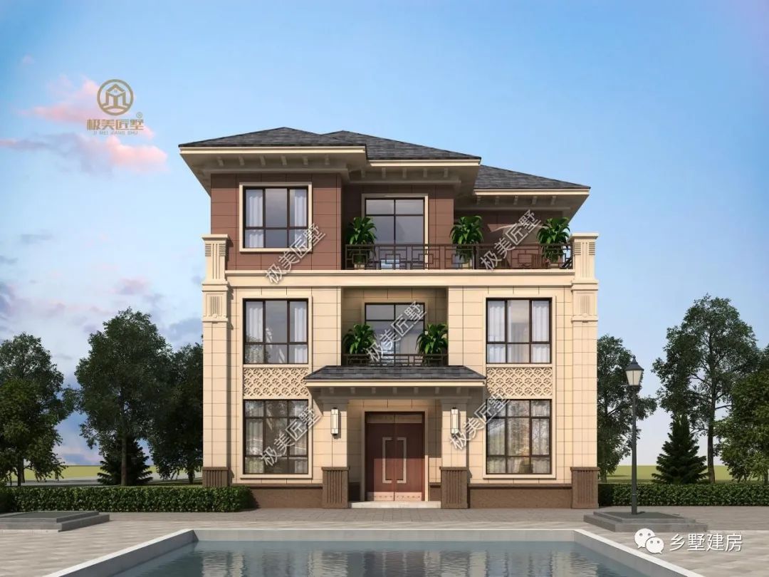 12X10米,新中式自建房,看过一次就忘不掉了