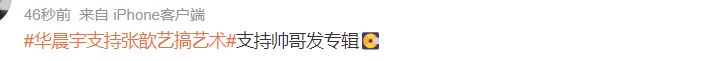 华晨宇|华晨宇支持张歆艺搞艺术，网友纷纷支持华晨宇发专辑