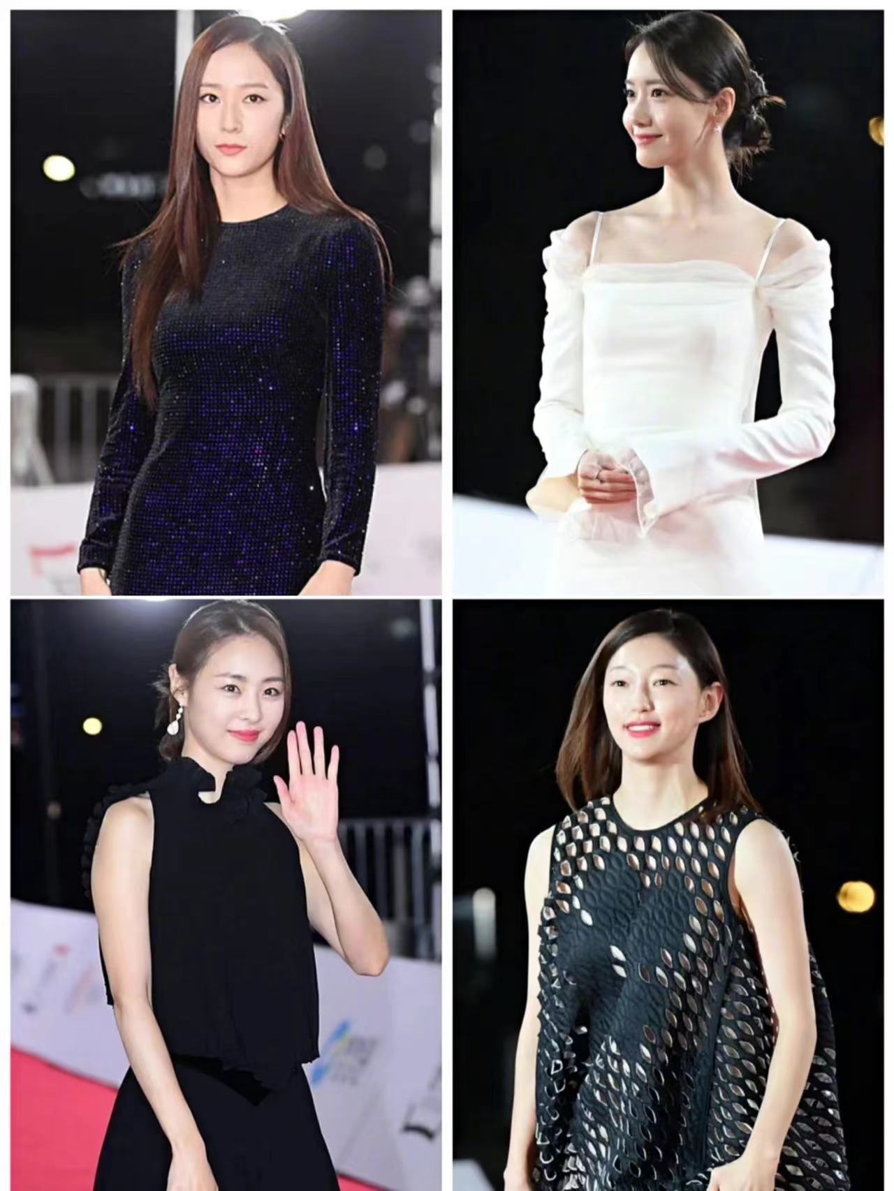 明星 韩国明星红毯被黑白色统治，网友：穿彩色大概犯法了？