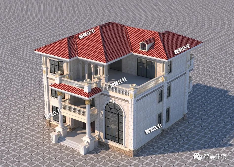 造型好看大气的欧式别墅,室内很宽敞,比在城里住着安逸多了