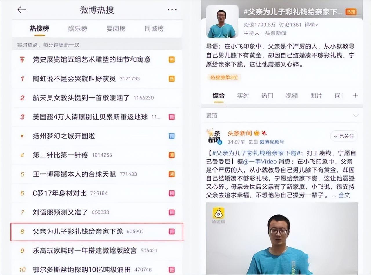 热搜上“父亲因15万彩礼下跪”事件,撕开了多少原生家庭的遮羞布