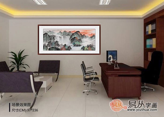 |办公室挂画：李国胜经典山水画 尽显大气风范