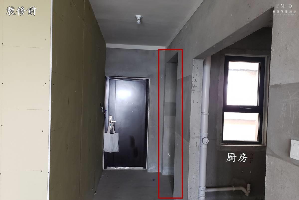 进门一边承重墙,一边厨房,鞋柜放哪?想出3招最后一个挺大胆