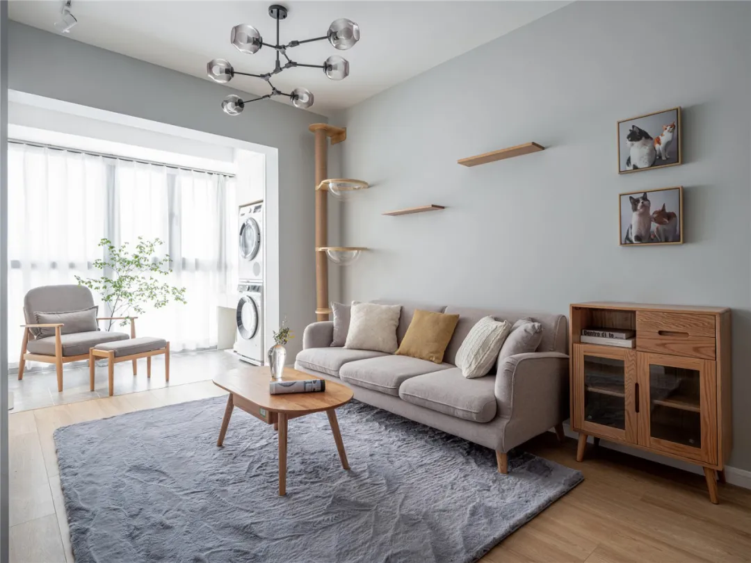 90后追着阳光生活，64m2小户型，慵懒惬意！