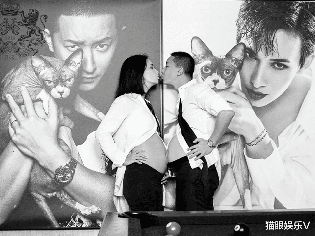 韩庚|卢靖姗孕期写真曝光,韩庚戴假孕肚穿情侣装,新手奶爸再添一人