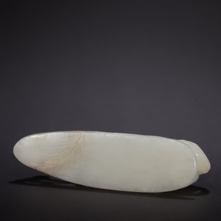 |清代-和田玉胡人驯马雕件