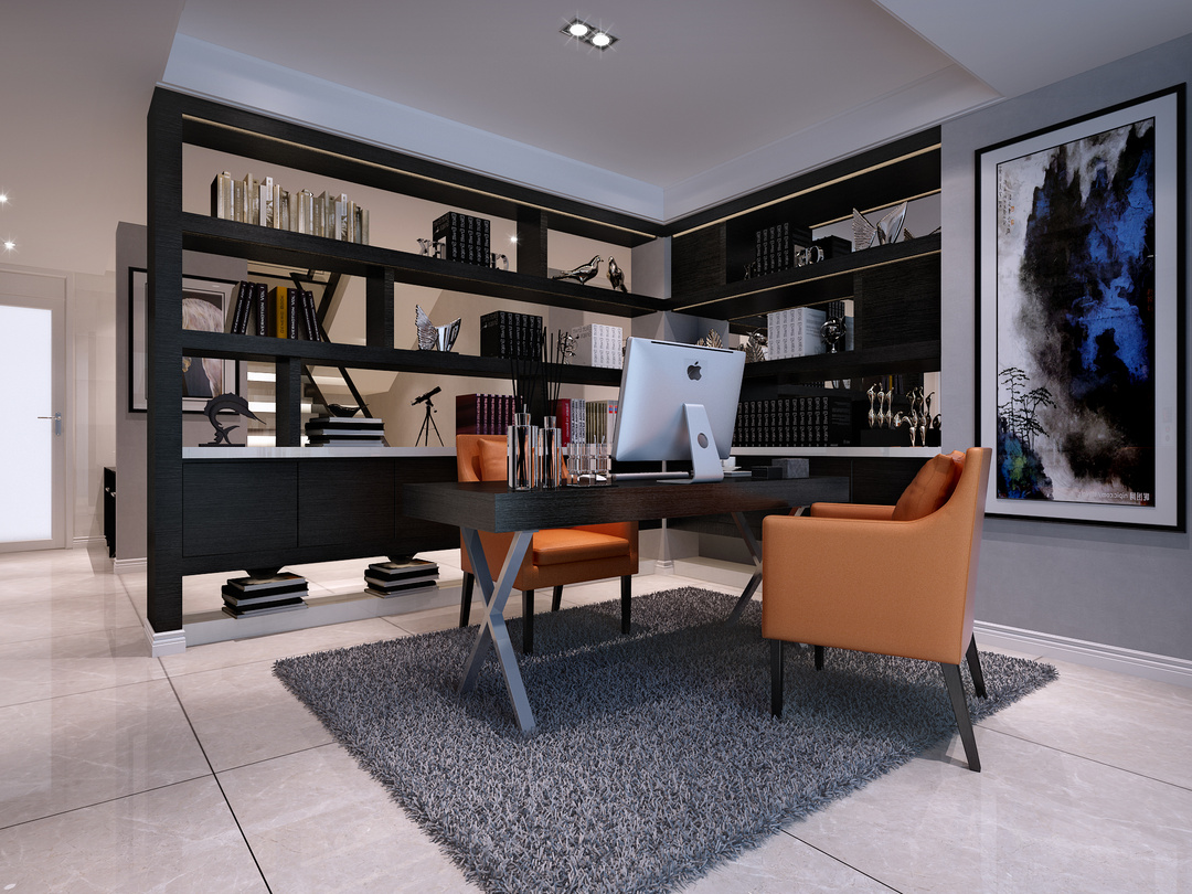 黑与白的时尚碰撞 |城市嘉苑460㎡现代风格