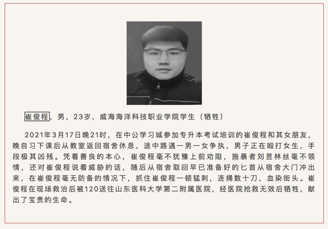 唯一一个带黑框的名字!这名大学生勇敢制暴,却遭报复不幸身亡