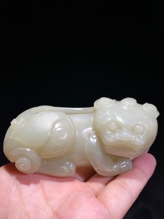 和田玉籽料|清 和田玉籽料 瑞兽 水丞 水盂 笔洗