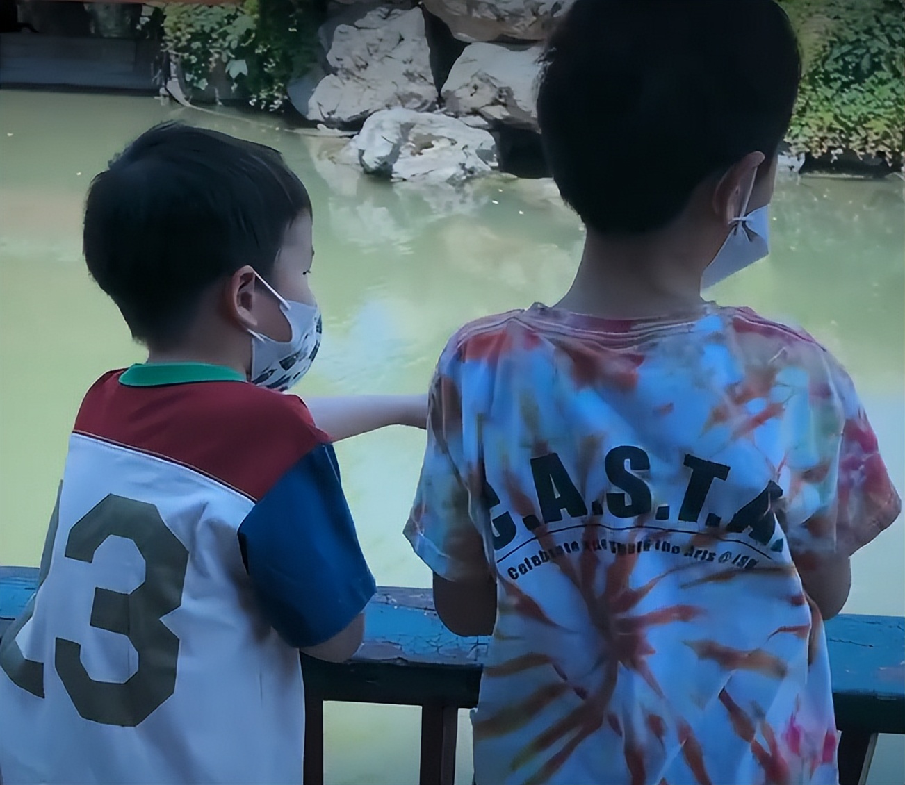 孙莉|孙莉带四个孩子逛公园,小儿子首次出镜!长相憨憨不及姐姐有灵气