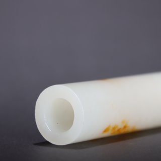 象牙|旧藏-和田玉素面翎管