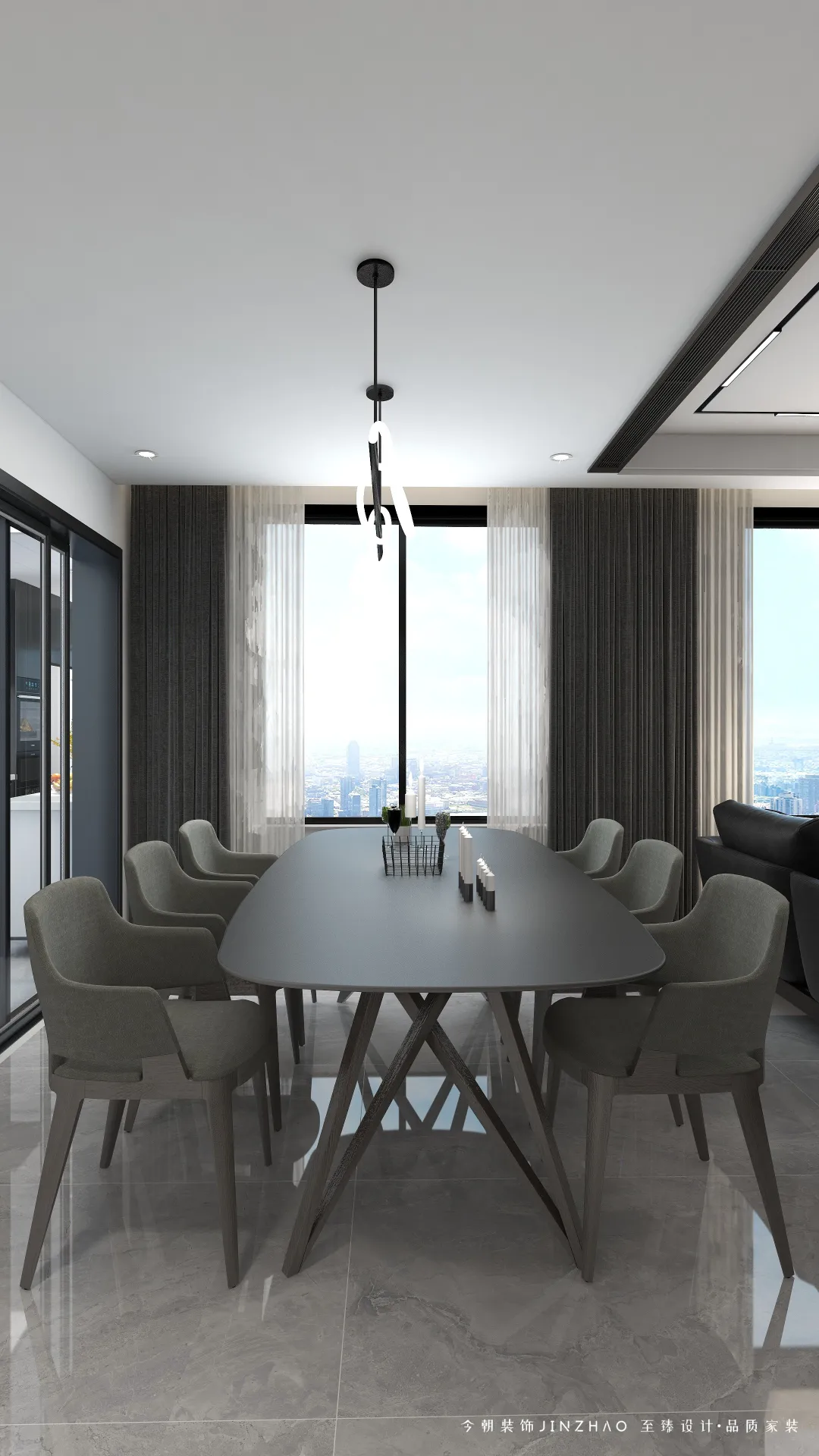 燕港御灏府145㎡现代极简,让家回归简单纯粹