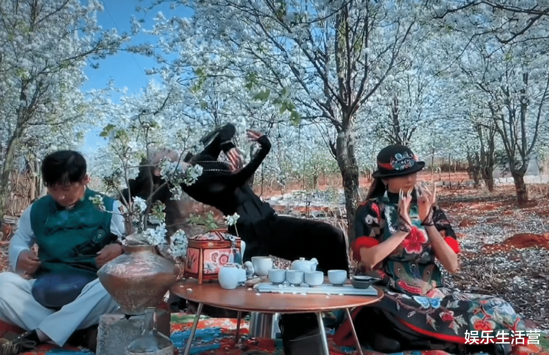 杨丽萍|杨丽萍和外甥女共舞，世外桃源被嘲鬼片现场，网友：梅超风？