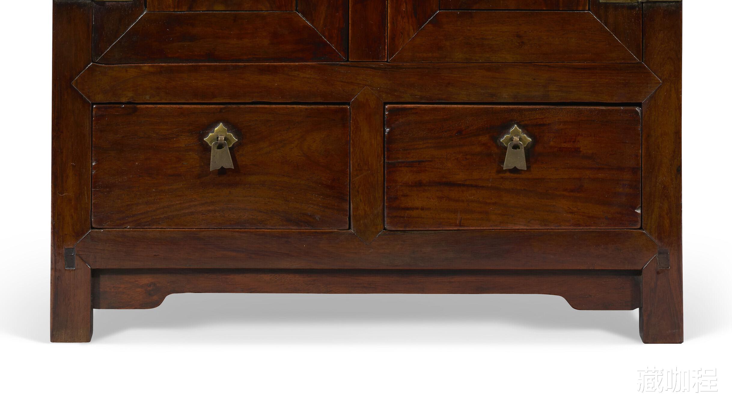 |闷仓换成抽屉，清黄花梨方角炕柜变体