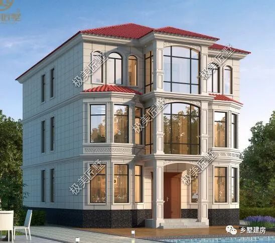 面宽10米的三层别墅，且有一面墙不能开窗，这个设计就不错