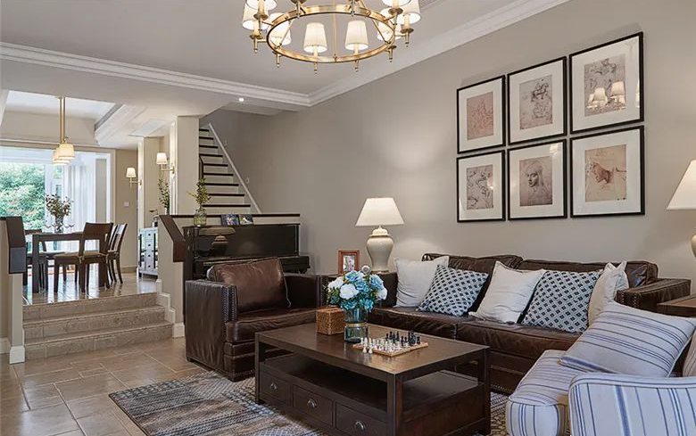 买300㎡复式新房,只花42W设计,自带花园打通后像别墅