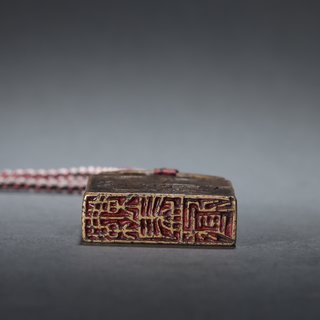 文房|旧藏-老铜造竹叶纹文房印