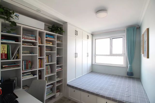 110㎡简约北欧,黑色花纹地砖的卫生间,充满了现代时尚的质感