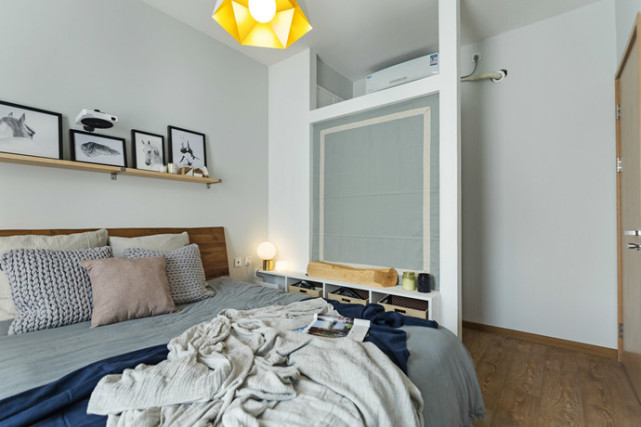 56㎡现代北欧风单身公寓,恬静生活追求,有个温暖的家甚感欣慰!