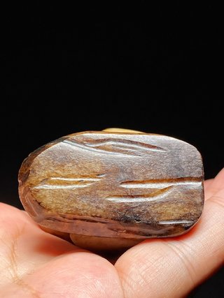 和田玉籽料|宋 和田玉籽料 白玉 沁色 玉熊 摆件 把件