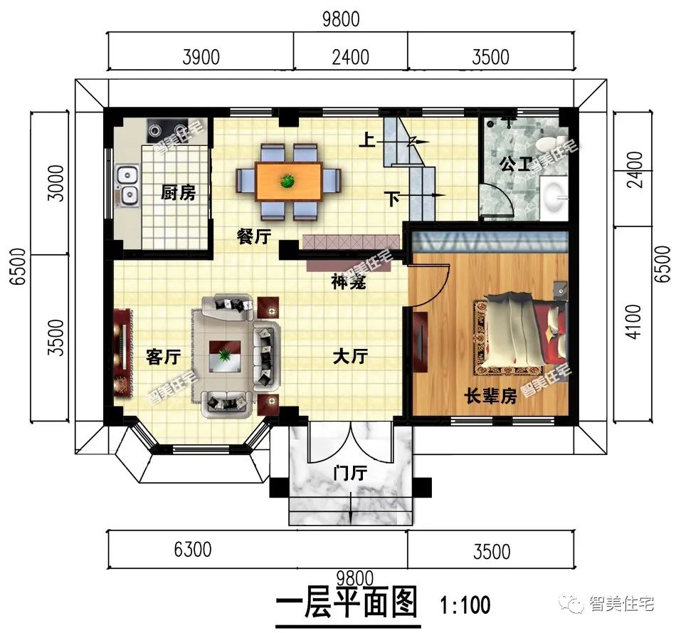 简欧风格别墅百看不腻，自个儿在老家盖一栋，小户型20来万拿下