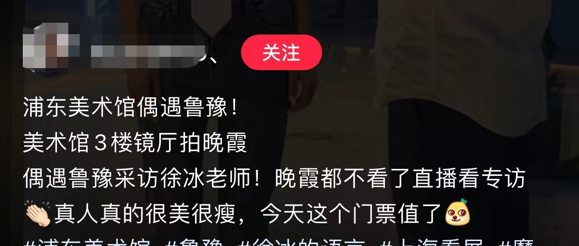 鲁豫|52岁鲁豫现身美术馆被偶遇，为拍摄将游客拦在一旁，尬笑采访被嘲