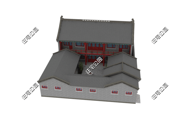 卧室|19×21米一进四合院,占地300平,在农村这样的房子真的能建吗?