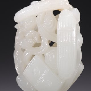 文玩|旧藏·和田玉籽料落子天下雕件