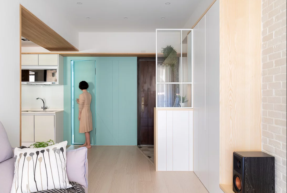 套内56㎡新房，开门见厅？看看这套小户型设计，实用又好看