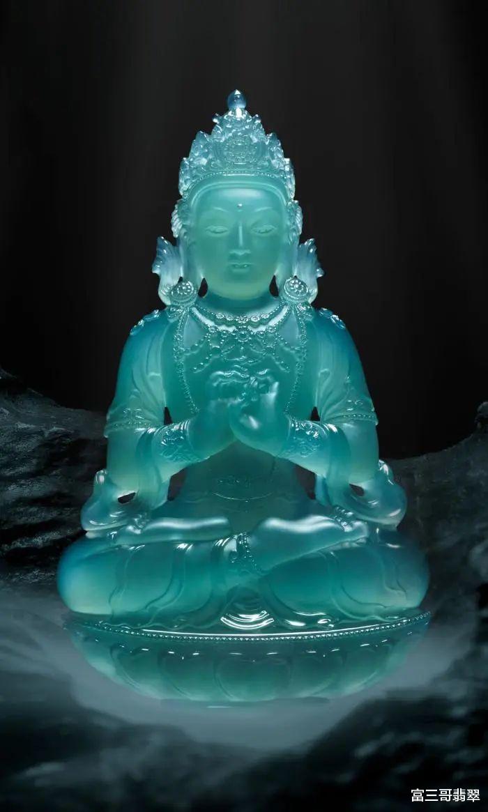 狮子|玉赏 ▏加龙翡翠玉雕——《大日如来》