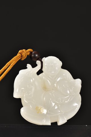 和田玉籽料|和田玉籽料福禄童子把件